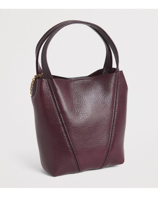 Chloé Purple Small Leather Spin Tote Bag