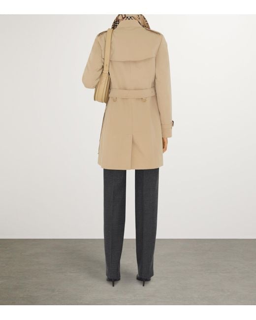 Burberry Natural Gabardine Chelsea Short Trench Coat