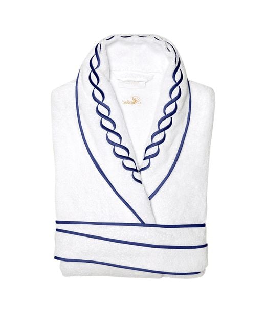 Pratesi White Cotton Treccia Bathrobe