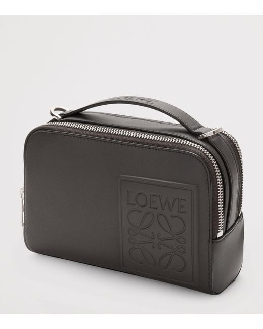 Loewe Black Mini Leather Patch Camera Bag for men