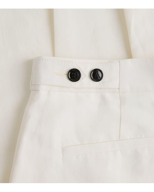 Alaïa White Wool-Blend Balloon Trousers