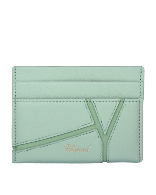 Chopard Green Small Leather Diamond Card Holder