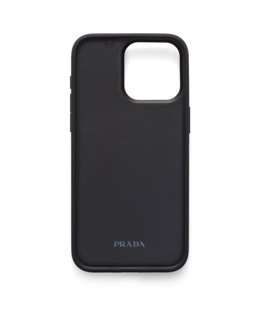 Prada Black Saffiano Leather Iphone 15 Pro Max Case