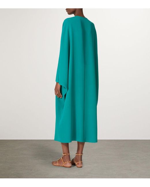 Valentino Garavani Blue Silk Kaftan Dress