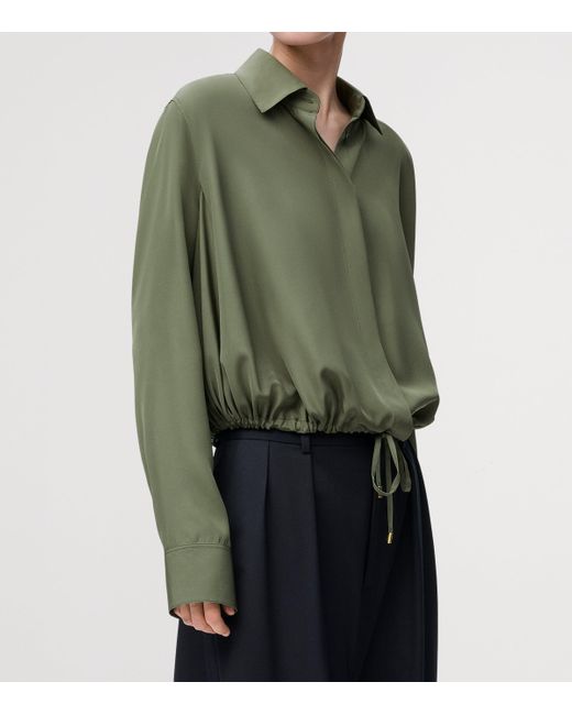 Loewe Green Silk Balloon Shirt