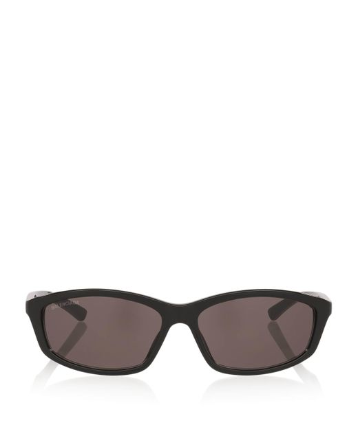 Balenciaga Gray Acetate Bb0401S Rectangular Sunglasses