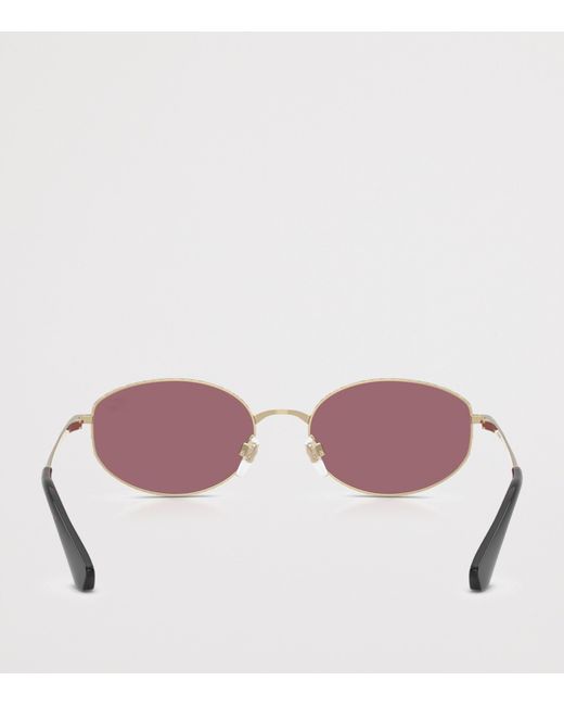 Burberry Pink Metal Be3169 Oval Sunglasses