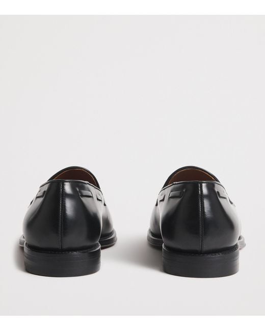 Polo Ralph Lauren Black Leather Tasselled Maestra Loafers