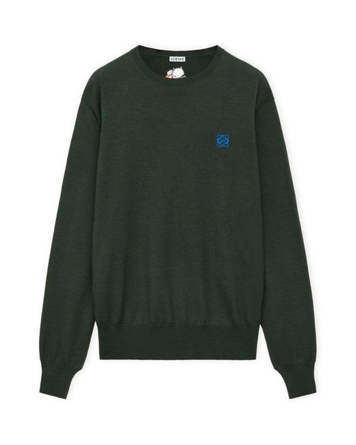 Loewe X Suna Fujita Sweater in Green for Men Lyst UK