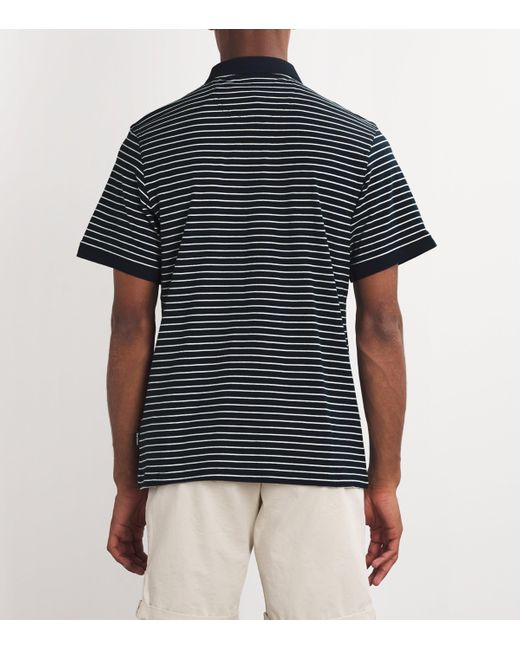 Barbour Black Striped Westgate Polo Shirt for men