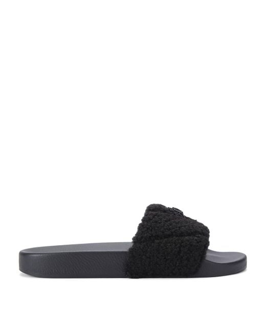 Kurt Geiger Black Meena Teddy Slides