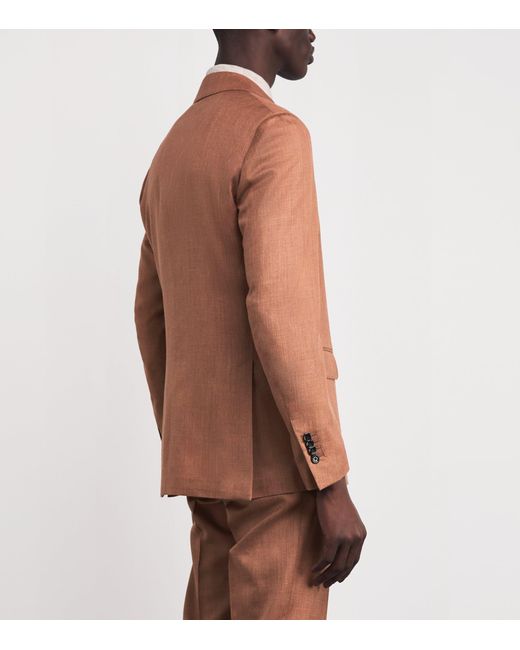 Lardini Brown Wool Blazer for men