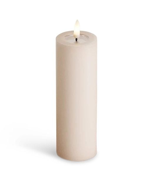 Deluxe Homeart White Led Pillar Candle