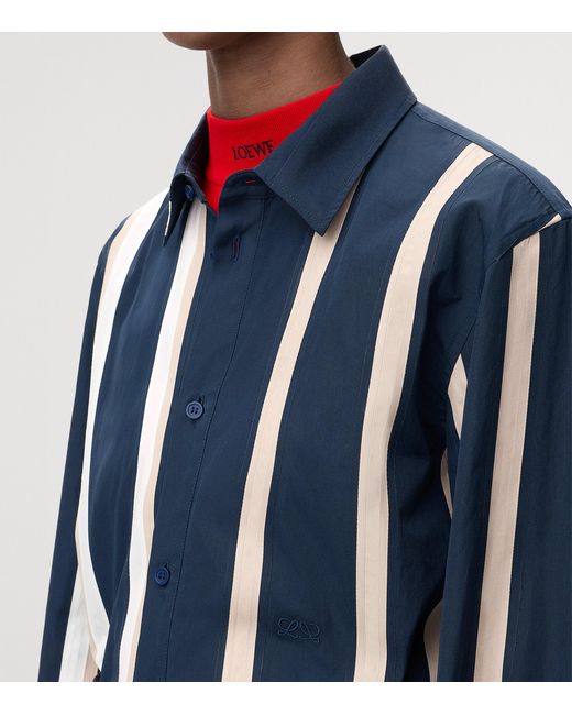 Loewe Blue Cotton Stripe Shirt