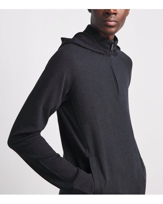 Kjus Blue Inverness Quarter-Zip Hoodie for men