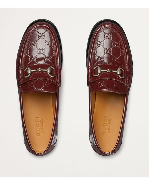 Gucci Brown Leather Gg Horsebit Loafers