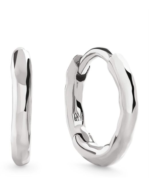 Monica Vinader Metallic Mini Sterling Siren Muse Huggie Earrings