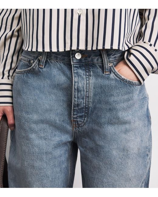 Anine Bing Blue Barrel-Leg Fritz Jeans