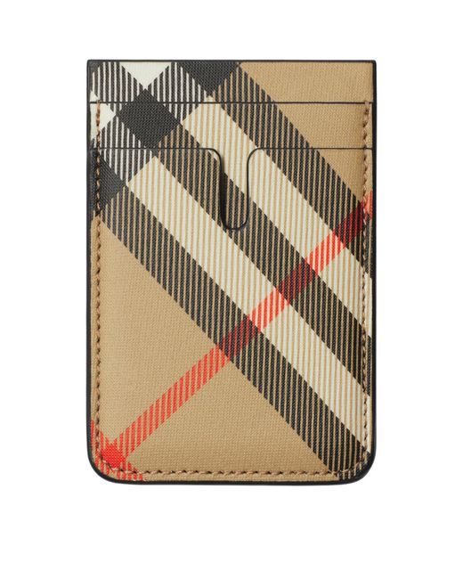Burberry Metallic Check Magnetic Card Case
