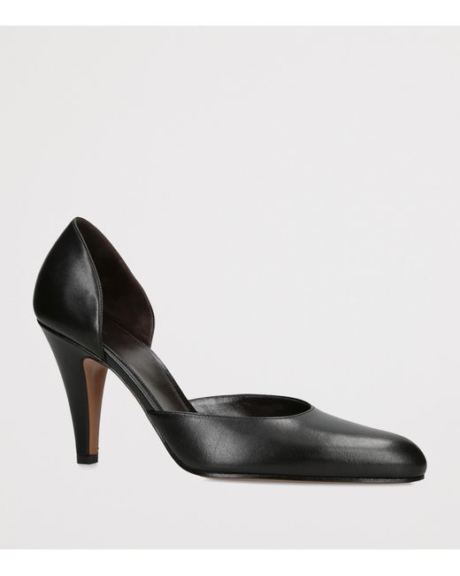The Row Black Ornella Leather D'Orsay Pumps 90
