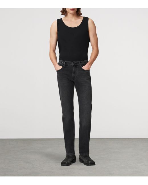 AllSaints Gray Sid Comfort Skinny Jeans for men