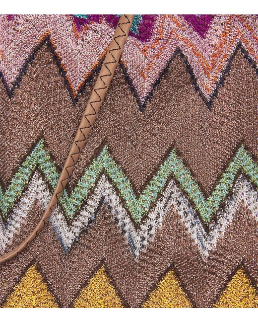 Missoni Multicolor Metallic-Thread Zigzag Swimsuit