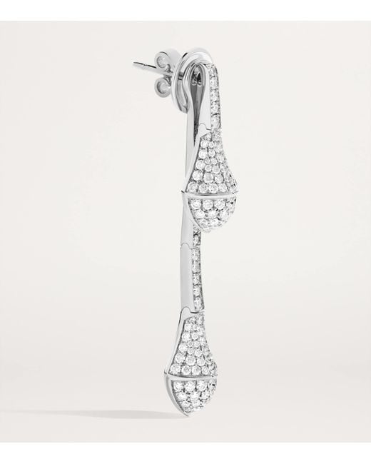 Marli New York White And Diamond Cleo Drop Earrings