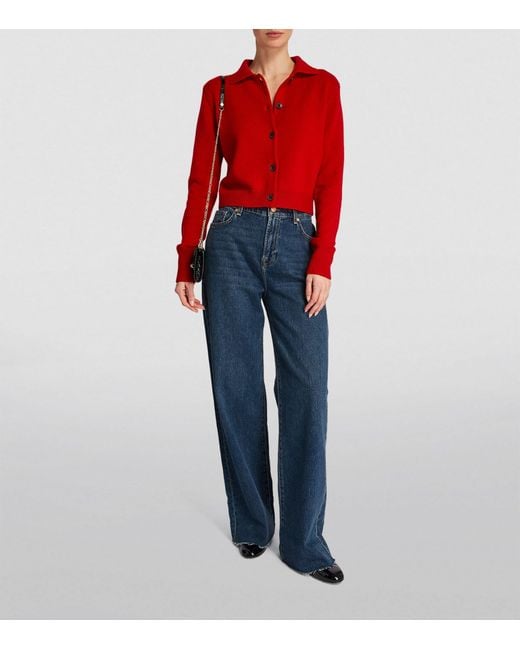 7 For All Mankind Blue Scout Wide-leg Jeans