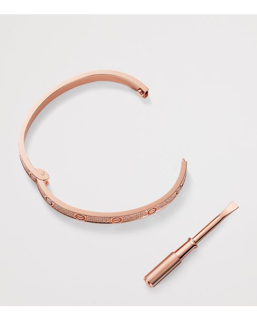 Cartier Pink Medium And Diamond Love Bracelet