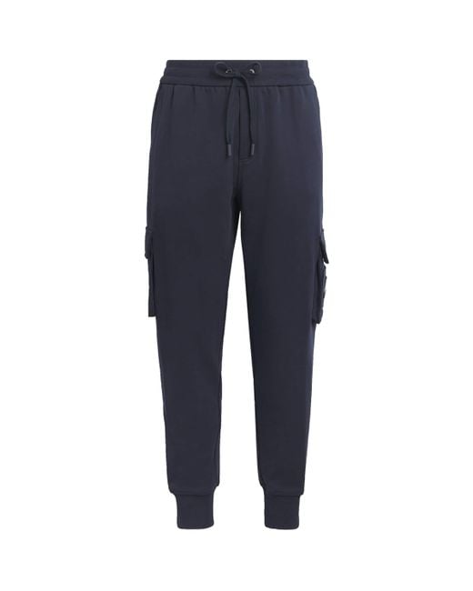 Moose Knuckles Blue Hartsfield Cargo Sweatpants for men