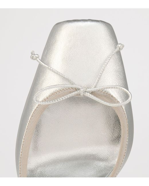 Christian Louboutin White Cassia Lace-Up Metallic Pumps 100