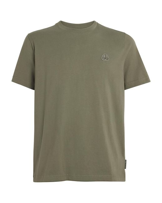 Moose Knuckles Green Cotton Crescent T-Shirt for men