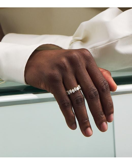 Harrods Metallic And Diamond Eternity Ring