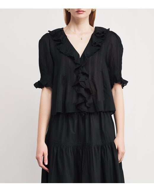 Doen Black Organic Cotton Henri Blouse