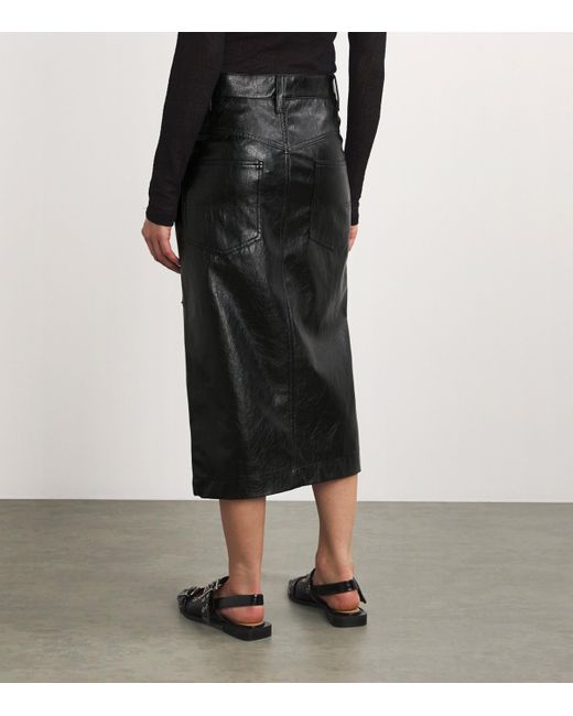 Isabel Marant Black Panelled Midi Skirt