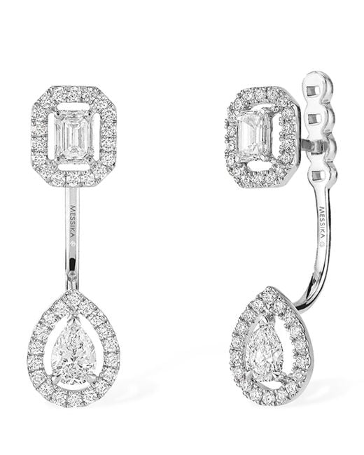 Messika White Gold And Diamond My Twin Earrings