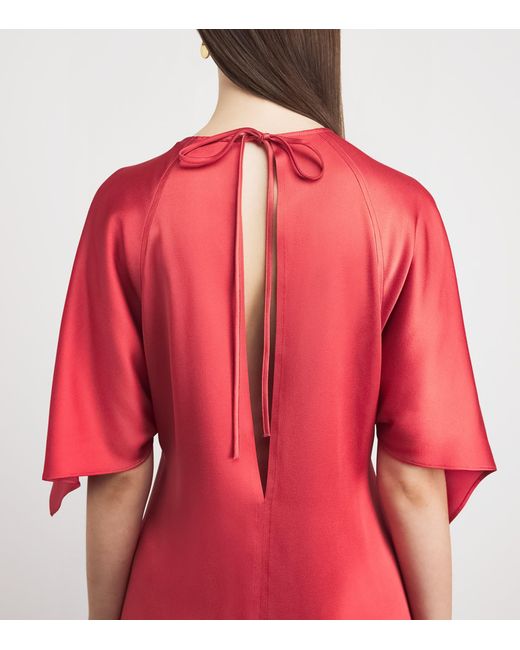 Stella McCartney Red Satin Maxi Dress