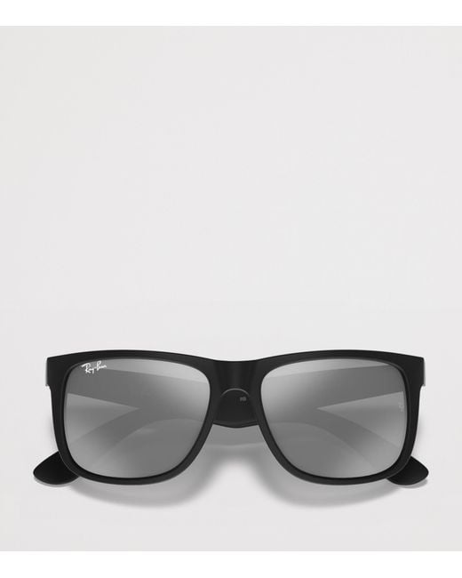 Ray-Ban Gray Justin Classic Square Sunglasses for men