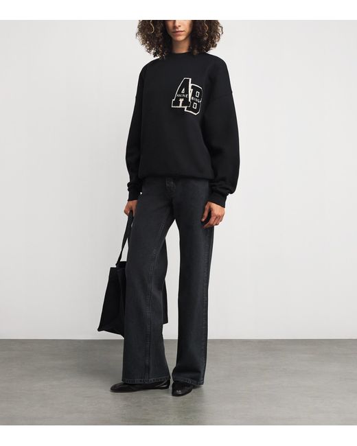 Anine Bing Black Hugh Wide-Leg Jeans
