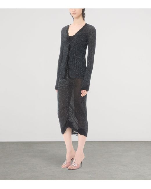 Valentino Black Lurex Knit Tank Top