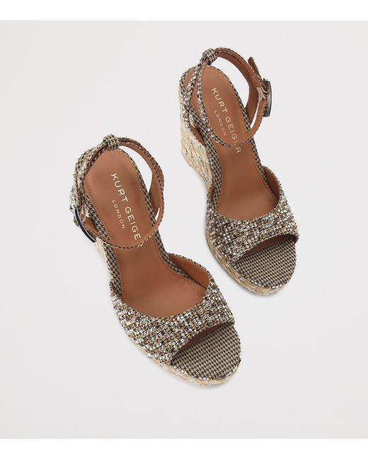Kurt Geiger Metallic Embellished Wedge Sandals