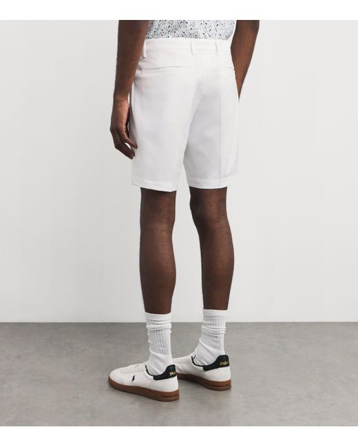 Ralph Lauren White Performance Twill Slim Shorts for men