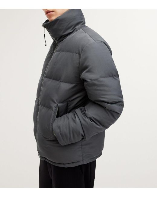 AllSaints Blue Reversible Novern Puffer Jacket for men