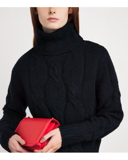 MAX&Co. Blue Wool-Blend Rollneck Sweater