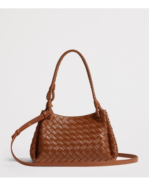 Bottega Veneta Brown Leather Parachute Shoulder Bag