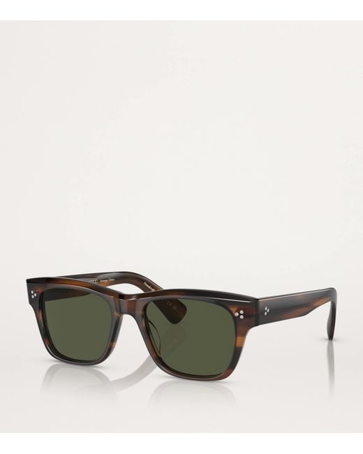 Oliver Peoples Green Acetate Birell Sun Sunglasses