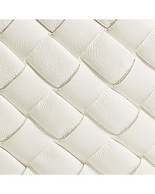 Bottega Veneta White Baby Leather Veneta Shoulder Bag