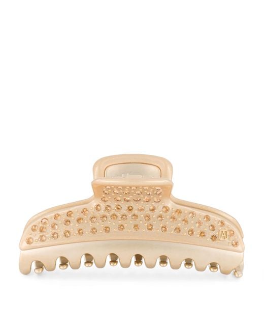 Alexandre De Paris Natural Plated Crystal-Embellished Claw Hair Clip