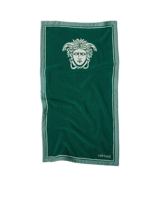 Versace Green Medusa Towel