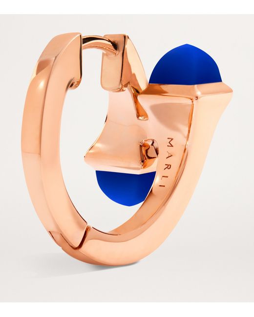 Marli New York Blue Diamond And Lapis Lazuli Cleo Huggie Earrings